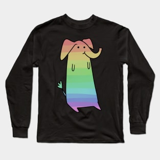 Rainbow Long Boi Elephant Long Sleeve T-Shirt